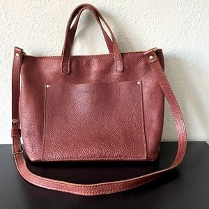 Portland Leather ‘Almost Perfect’ Medium Crossbody Tote Nutmeg